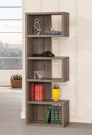 Joey 5-tier Bookcase Weathered Grey - My Sweet Home Furniture (Queens, NY)