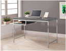 Kravitz Rectangular Writing Desk Weathered Grey and Chrome - My Sweet Home Furniture (Queens, NY)