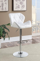 Berrington Adjustable Bar Stools Chrome and White (Set of 2) - My Sweet Home Furniture (Queens, NY)