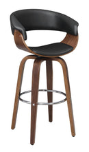 Zion Upholstered Swivel Bar Stool Walnut and Black - My Sweet Home Furniture (Queens, NY)
