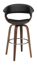Zion Upholstered Swivel Bar Stool Walnut and Black - My Sweet Home Furniture (Queens, NY)
