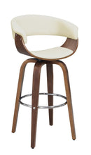 Zion Upholstered Swivel Bar Stool Walnut and Ecru - My Sweet Home Furniture (Queens, NY)