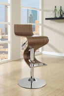 Covina Adjustable Bar Stool Walnut and Chrome - My Sweet Home Furniture (Queens, NY)