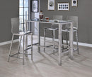 Juelia Bar Stools Chrome and Clear Acrylic (Set of 2) - My Sweet Home Furniture (Queens, NY)