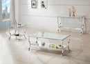 Saide Square End Table with Mirrored Shelf Chrome - My Sweet Home Furniture (Queens, NY)