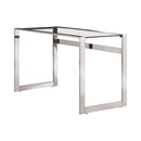 Hartford Glass Top Writing Desk Chrome - My Sweet Home Furniture (Queens, NY)