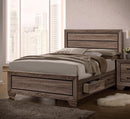 Kauffman California King, E.king, & Queen Panel Bed Washed Taupe - My Sweet Home Furniture (Queens, NY)