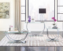 Danville U-shaped Sofa Table Chrome - My Sweet Home Furniture (Queens, NY)