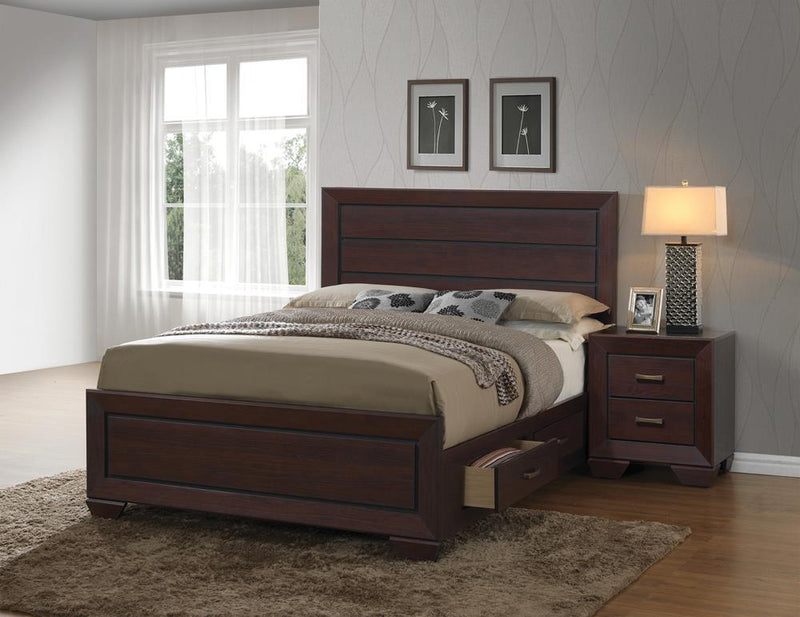 Kauffman Queen Storage Bed Dark Cocoa - My Sweet Home Furniture (Queens, NY)