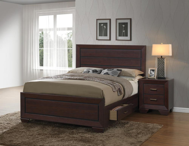 Kauffman Eastern King Storage Bed Dark Cocoa - My Sweet Home Furniture (Queens, NY)