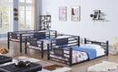 Rogen Twin Triple Bunk Bed Dark Bronze - My Sweet Home Furniture (Queens, NY)