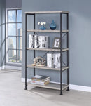 Analiese 4-shelf Open Bookcase Grey Driftwood - My Sweet Home Furniture (Queens, NY)