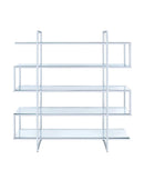 Elmer 5-shelf Bookcase Chrome and Clear - My Sweet Home Furniture (Queens, NY)