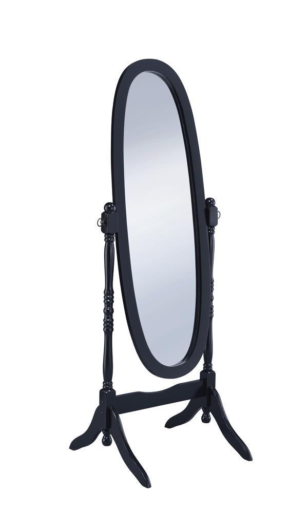 Cabot Rectangular Cheval Mirror with Arched Top Black - My Sweet Home Furniture (Queens, NY)