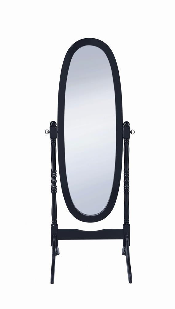 Cabot Rectangular Cheval Mirror with Arched Top Black - My Sweet Home Furniture (Queens, NY)