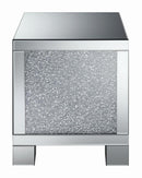 Gillian Square End Table Silver and Clear Mirror - My Sweet Home Furniture (Queens, NY)