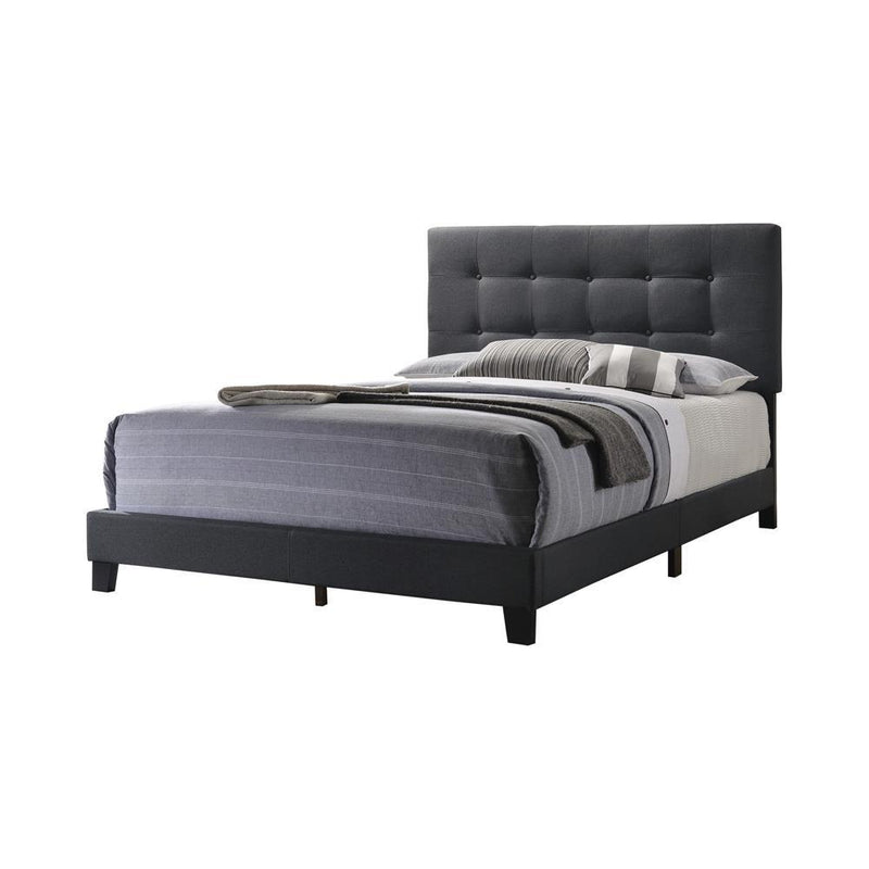 Mapes Tufted Upholstered Eastern King, Queen, Twin & Full Bed Charcoal & Grey - My Sweet Home Furniture (Queens, NY)