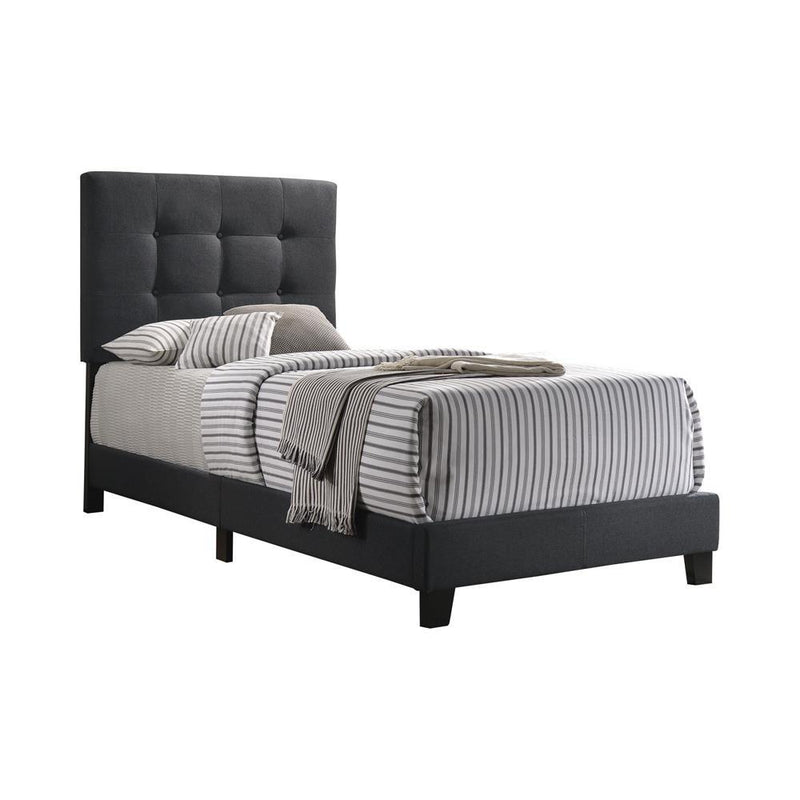 Mapes Tufted Upholstered Eastern King, Queen, Twin & Full Bed Charcoal & Grey - My Sweet Home Furniture (Queens, NY)