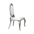 Anchorage Oval Back Side Chairs Cream and Chrome (Set of 2) - My Sweet Home Furniture (Queens, NY)