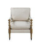 Dempsy Upholstered Accent Chair with Casters Beige - My Sweet Home Furniture (Queens, NY)