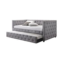 Mockern Tufted Upholstered Daybed with Trundle Grey - My Sweet Home Furniture (Queens, NY)