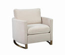 Corliss Upholstered Arched Arms Chair Beige - My Sweet Home Furniture (Queens, NY)