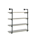 Elmcrest 40-inch Wall Shelf Black and Grey Driftwood - My Sweet Home Furniture (Queens, NY)