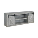 Brockton 71-inch 3-shelf Sliding Doors TV Console Grey Driftwood - My Sweet Home Furniture (Queens, NY)