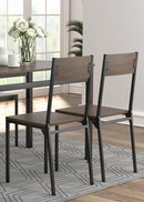 Lana 5-piece Rectangular Dining Table Set Dark Brown and Matte Black - My Sweet Home Furniture (Queens, NY)