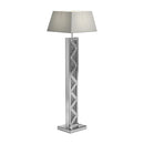 Carmen Geometric Base Floor Lamp Silver - My Sweet Home Furniture (Queens, NY)
