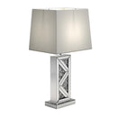 Carmen Geometric Base Table Lamp Silver - My Sweet Home Furniture (Queens, NY)