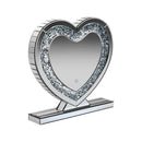 Euston Heart Shape Table Mirror Silver - My Sweet Home Furniture (Queens, NY)