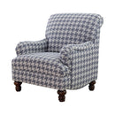 Glenn Recessed Arms Accent Chair Blue - My Sweet Home Furniture (Queens, NY)