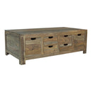 Esther 6-drawer Storage Coffee Table Natural Sheesham - My Sweet Home Furniture (Queens, NY)