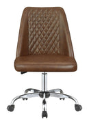 Althea Upholstered Tufted Back Office Chair Brown and Chrome - My Sweet Home Furniture (Queens, NY)