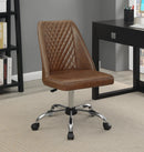 Althea Upholstered Tufted Back Office Chair Brown and Chrome - My Sweet Home Furniture (Queens, NY)
