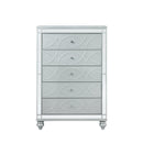 Gunnison 5-drawer Chest Silver Metallic - My Sweet Home Furniture (Queens, NY)