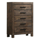 Woodmont 5-drawer Chest Rustic Golden Brown - My Sweet Home Furniture (Queens, NY)