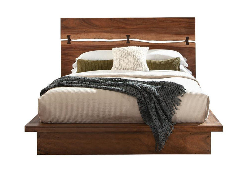Winslow California King, E.King & Queen Bed Smokey Walnut and Coffee Bean - My Sweet Home Furniture (Queens, NY)
