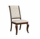 Brockway Tufted Dining Chairs Cream and Antique Java (Set of 2) - My Sweet Home Furniture (Queens, NY)