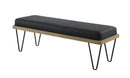 Chad Upholstered Bench with Hairpin Legs Dark Blue - My Sweet Home Furniture (Queens, NY)
