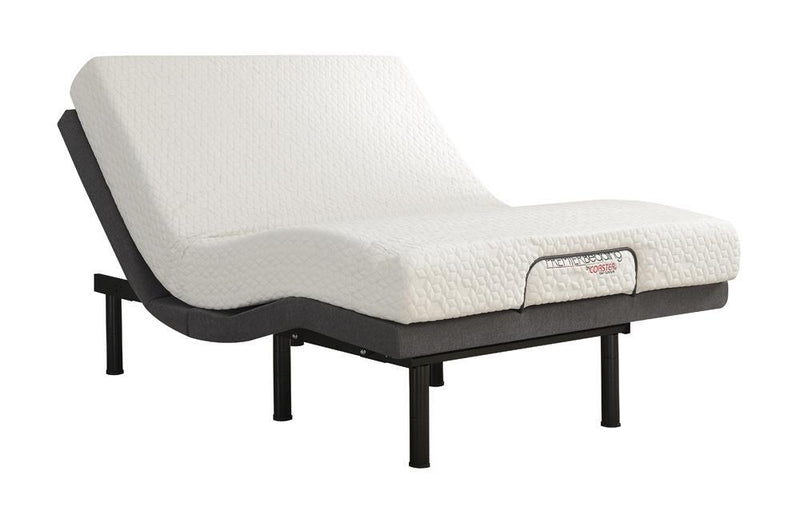 Clara Full Adjustable Bed Base Grey and Black