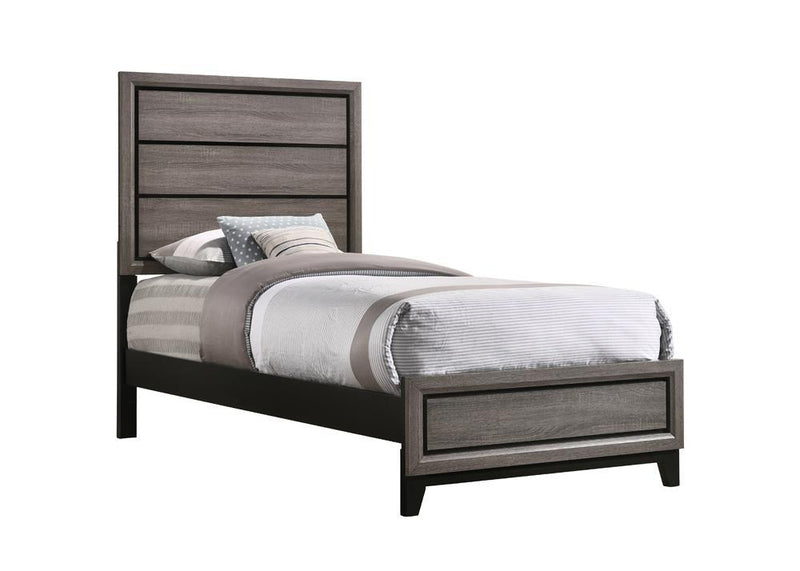 Watson Full & Twin Panel Bed Grey Oak - My Sweet Home Furniture (Queens, NY)