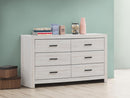 Brantford 6-drawer Dresser Coastal White - My Sweet Home Furniture (Queens, NY)