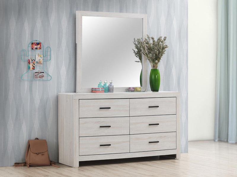 Brantford Rectangle Dresser Mirror Coastal White - My Sweet Home Furniture (Queens, NY)