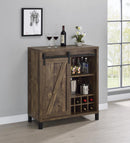 Arlington Bar Cabinet with Sliding Door Rustic Oak - My Sweet Home Furniture (Queens, NY)