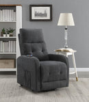 Howie Tufted Upholstered Power Lift Recliner Charcoal - My Sweet Home Furniture (Queens, NY)