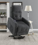 Howie Tufted Upholstered Power Lift Recliner Charcoal - My Sweet Home Furniture (Queens, NY)