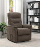 Henrietta Power Lift Recliner with Storage Pocket Brown - My Sweet Home Furniture (Queens, NY)