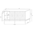 Zira Sunburst 4-door Accent Cabinet Brown and Antique Gold - My Sweet Home Furniture (Queens, NY)